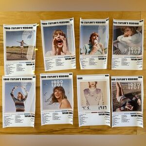 Taylor Swift 8 Canvas 8”x12” Posters NWT